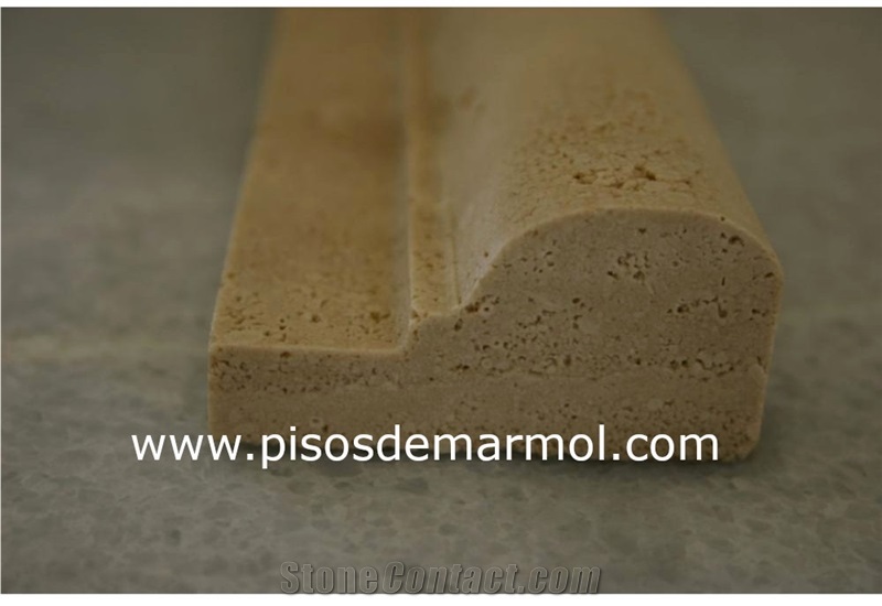 Bull Nose Beige Durango Travertine Profile Molding