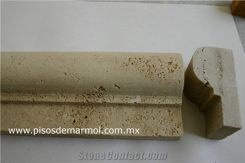 Bull Nose Beige Durango Travertine Profile Molding