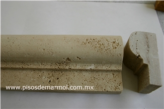 Bull Nose Beige Durango Travertine Profile Molding
