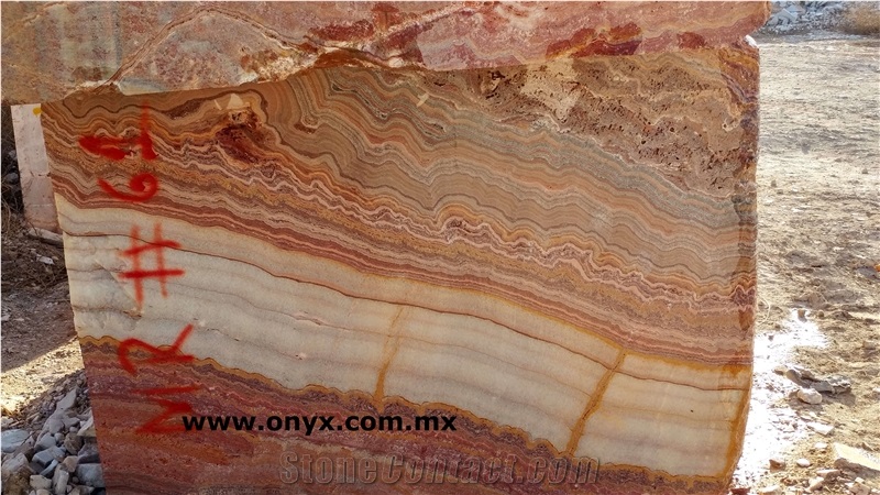 Red Onyx Blocks, Mexico Rojo Onyx Blocks
