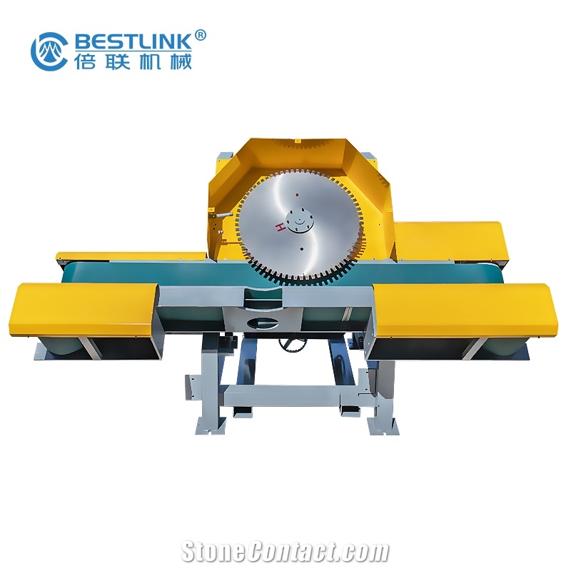 Thin Veneer Saw Mighty Stone Saw Cutting Machine With Dual Blades