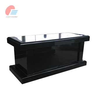 India Black Granite Polished Cremation Memorial Bench Seat