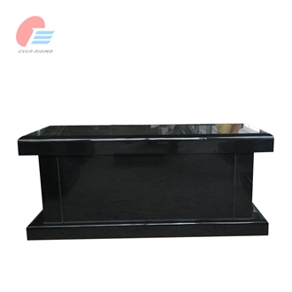 India Black Granite Polished Cremation Memorial Bench Seat