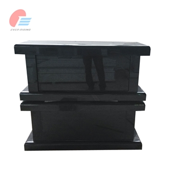 India Black Granite Polished Cremation Memorial Bench Seat