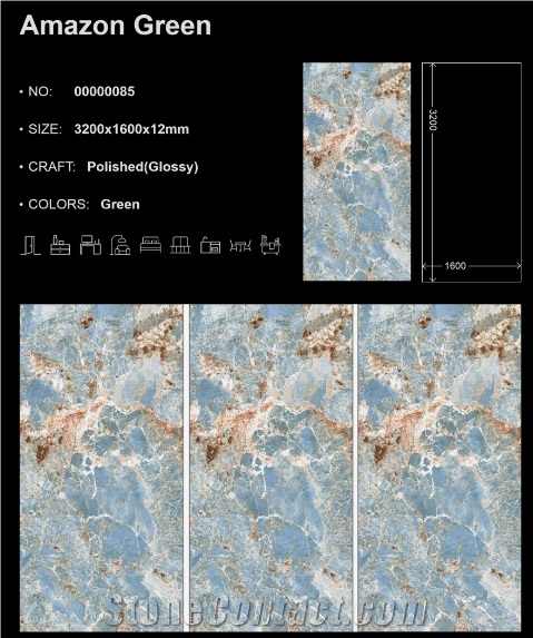 Amazon Green Sintered Stone Slabs