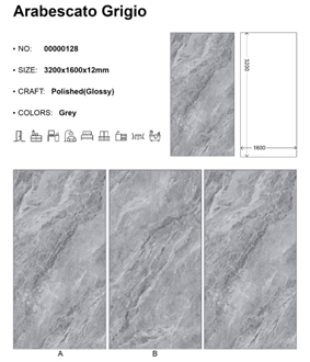 Arabescato Grigio Sintered Stone Slabs