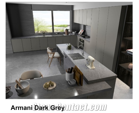 Armani Dark Grey Sintered  Artificial Stone Countertop