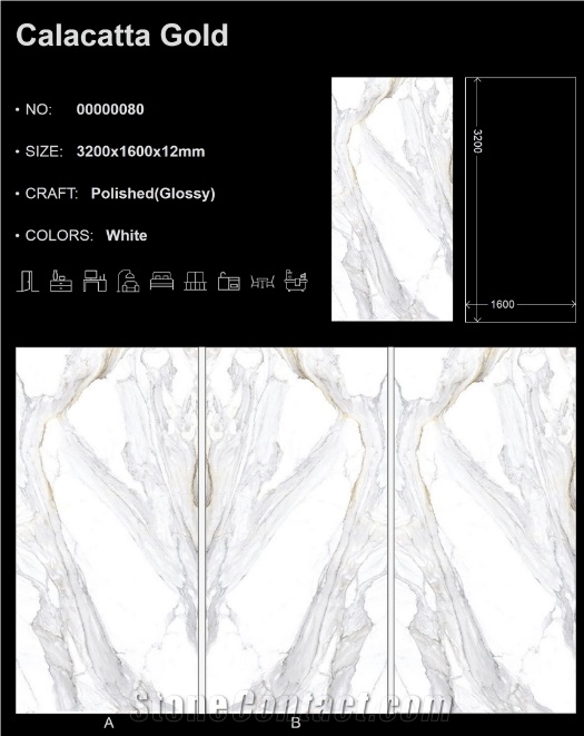 Calacatta Gold Sintered Slabs Sintered Stone Slabs