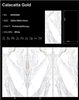 Calacatta Gold Sintered Slabs Sintered Stone Slabs