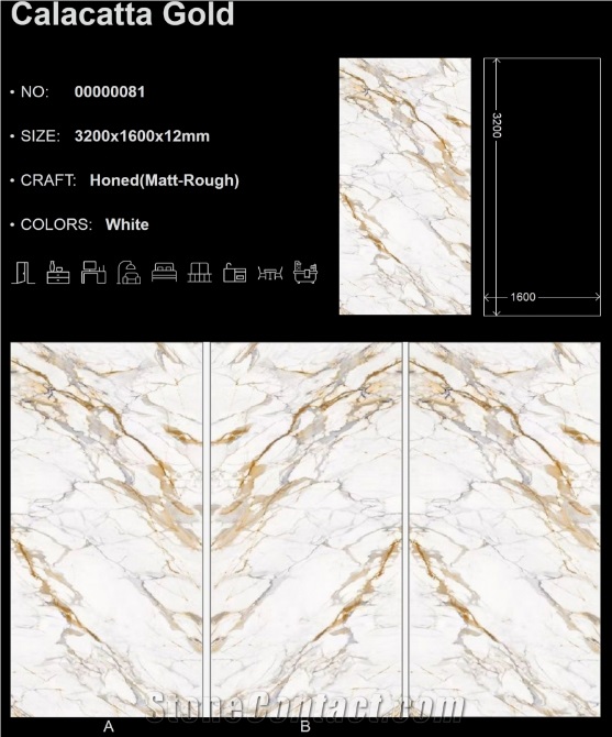 Calacatta Gold Sintered Stone Slabs