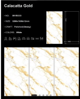 Calacatta Gold Sintered Stone Slabs