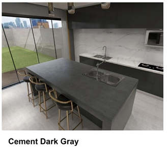 Cement Dark Gray Sintered Stone Slabs