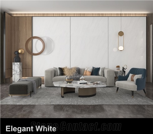 Elegant White Sintered Stone Slabs