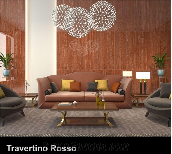 Travertino Rosso Sintered Stone Slabs