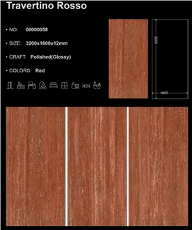 Travertino Rosso Sintered Stone Slabs