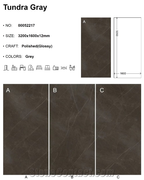 Tundra Gray Sintered Stone Slabs