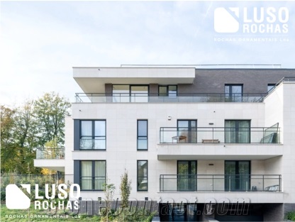 Branco Real Limestone Honed Facade