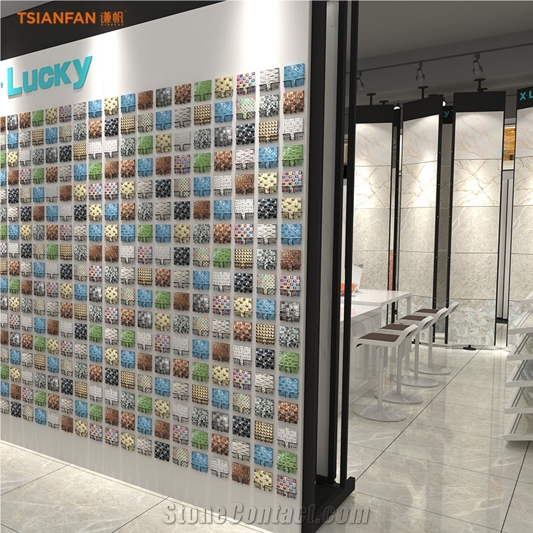 Floor Mosaic Tile Showing Rack