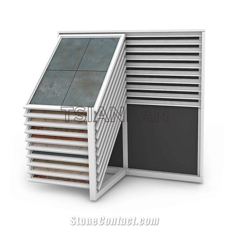 Horizontal Sliding Display Stand For Tile, Hardwood