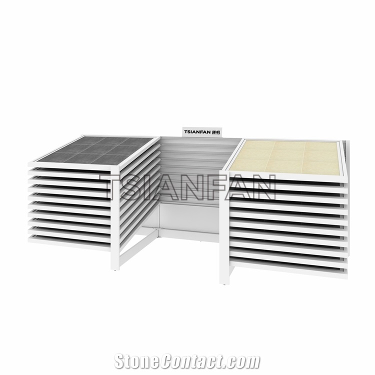 Horizontal Sliding Display Stand For Tile, Hardwood