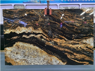 Decoration Polished Magma Gold Granite Slabs