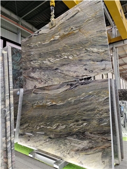 Fusion Blue Quartzite Slabs For Background Walls