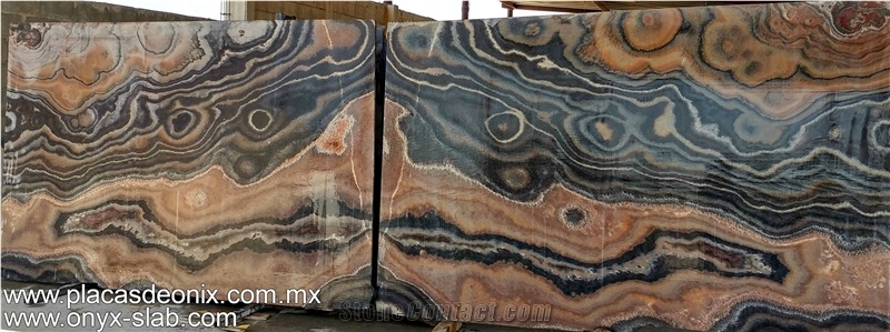 Bookmatched Onyx Slabs, Mexico Brown Onyx