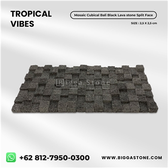 Bali Lava Volcano Cubical Mosaic Pattern