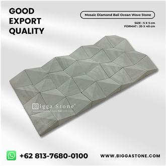 Bali Ocean Wave Diamond Mosaic Tiles
