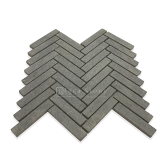 Grey Andesite Herringbone  Mosaic Pattern