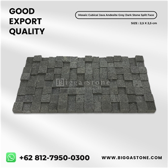Java Dark Andesite Cubical Mosaic Pattern