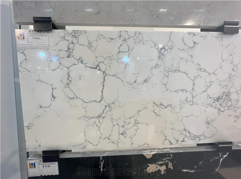 Lightning White Jade Quartz Slab