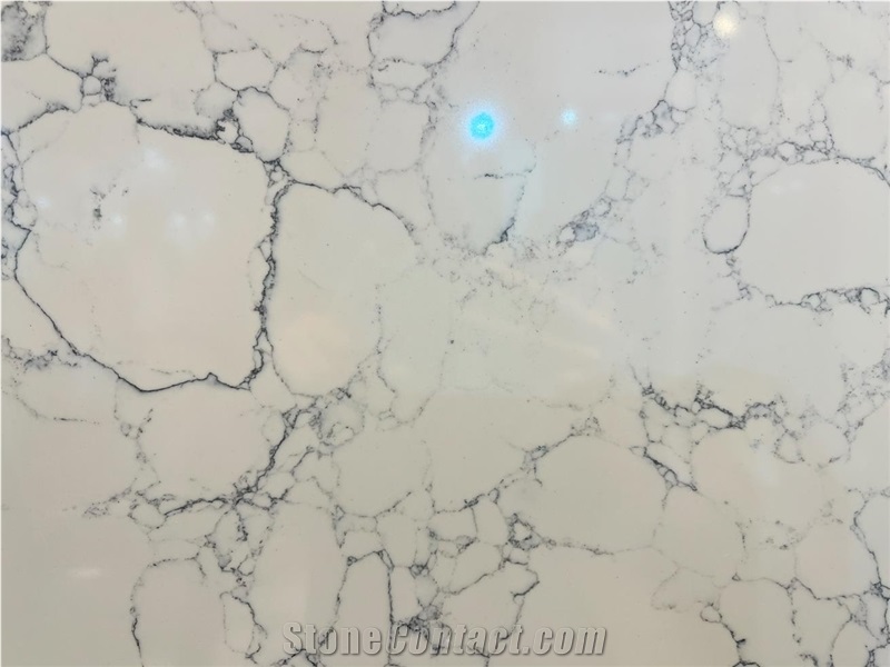 Lightning White Jade Quartz Slab