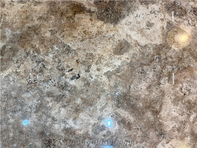 Silver Blue Travertine Slab
