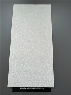 Ivory Limestone Bush-Hammered And Brushed Finish Tiles