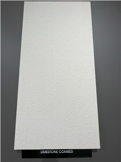 Ivory Limestone Bush-Hammered And Brushed Finish Tiles