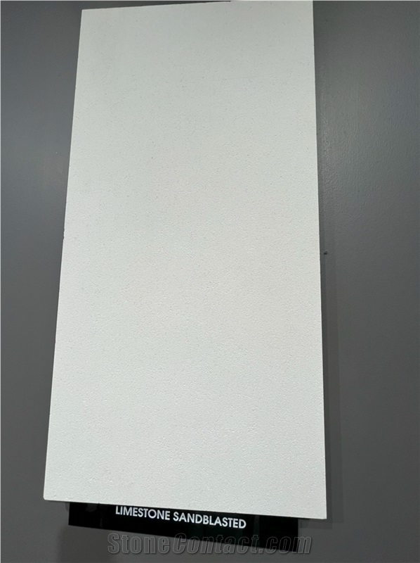 Ivory Limestone Bush-Hammered And Brushed Finish Tiles