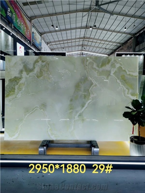 Iran Light Green Onyx Slabs