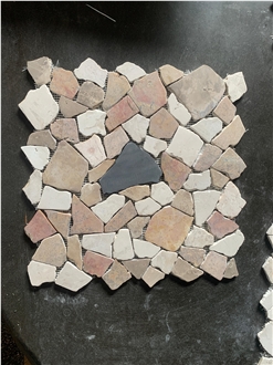 Random Marble Chips Mosaic Tiles XL Floor Mosaic