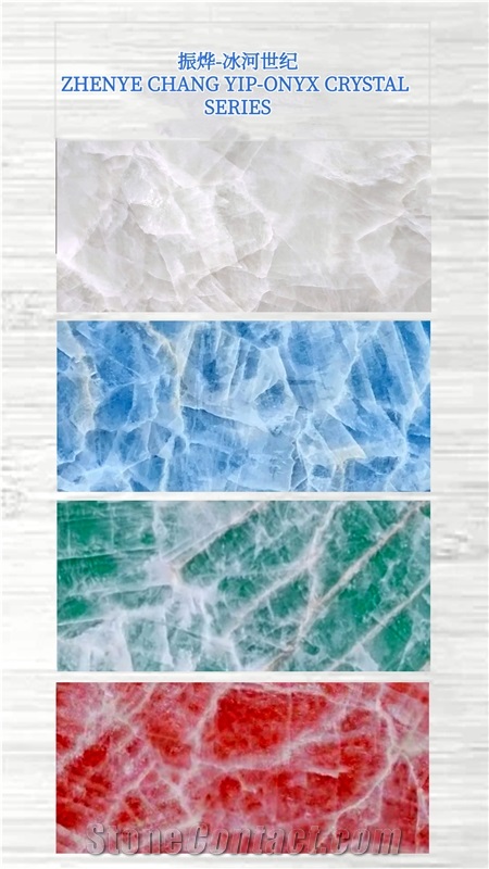 Natural Blue Onyx Crystal Slabs