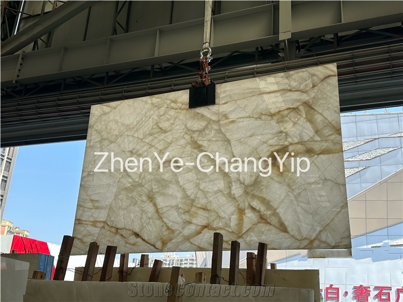 White Crystal Backlit Onyx Tiles- Wall Panels