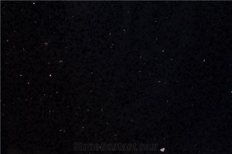Artificial Black Quartz  Quartz Wall Flooring Slabs