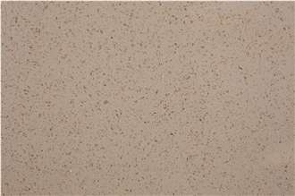 Beige With Crystal Quartz Slabs For Flooring Wall