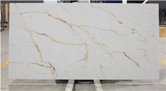 Calacatta Gold Quartz Slabs For Wall