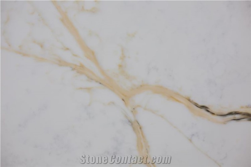 Calacatta Gold Quartz Slabs For Wall