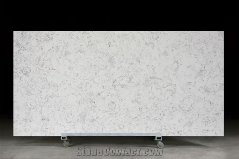 Carrara White Quartz Slabs For Wall Cladding Flooring Tiles