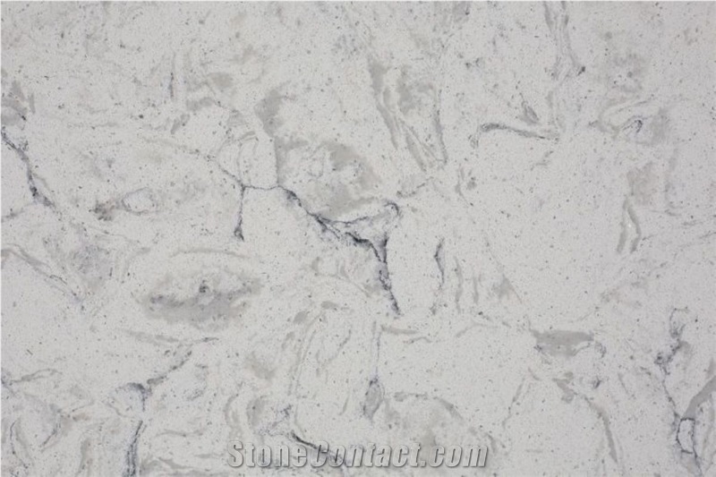 Carrara White Quartz Slabs For Wall Cladding Flooring Tiles