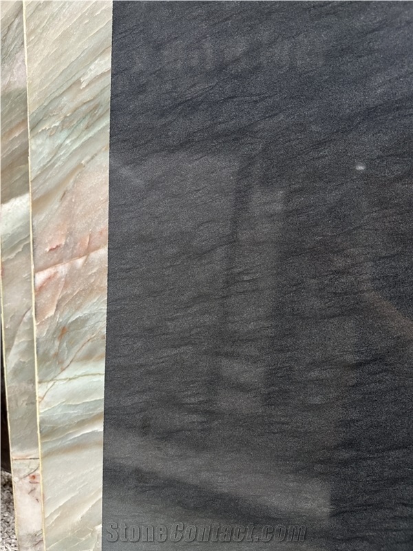 Black Vermont Quartzite Slab For Floor