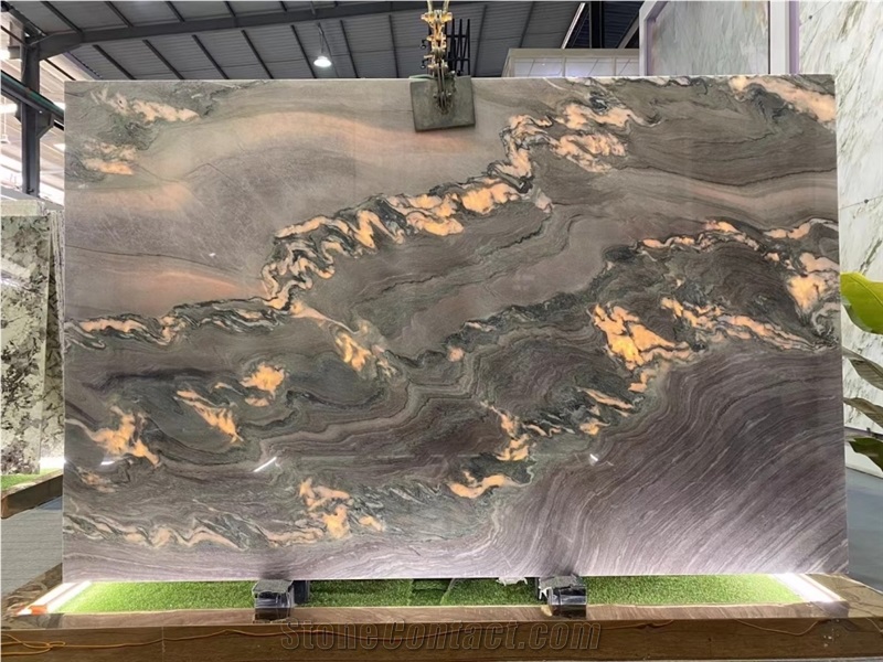 Explosion Blue Quartzite Wall Panels