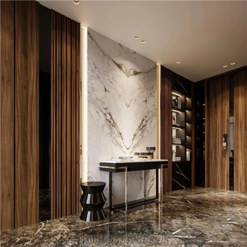 Grey Stone Polished Grigio Carnico Marble Slab For Tiles